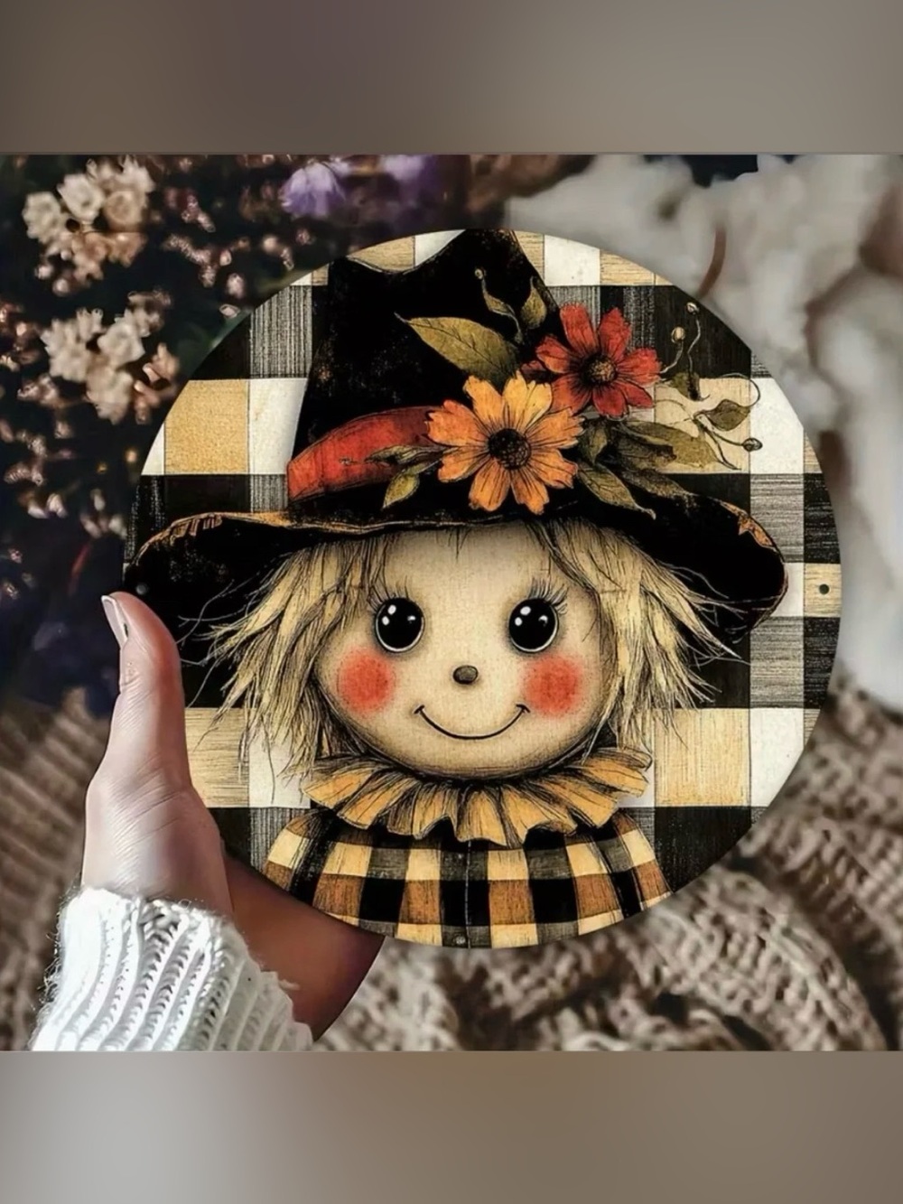 Scarecrow Charming Adorable Wall Art Vintage Inspired 2D Flat Metal Wall Art New